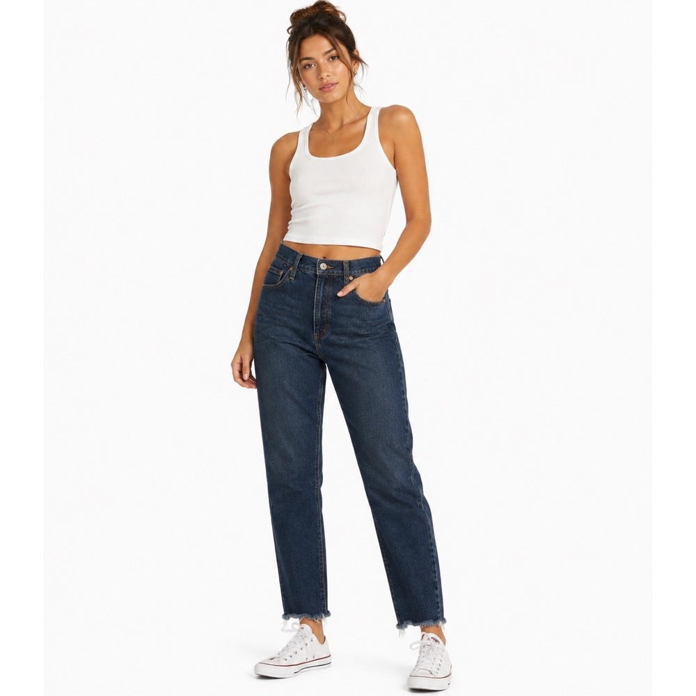 Torrid Skinny Jeans Women 10R Blue Raw Hem Elastic Waist Premium Denim Stretch